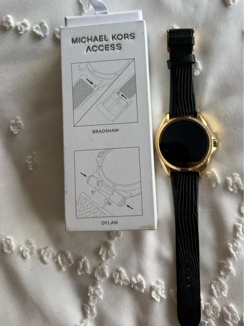 Michael Kors Access Gold Smartwatch with Black and Gold Straps